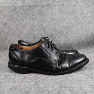 Bostonian Dress Shoes Mens 7.5 Derby Oxford Cap Toe Black Leather Lace Up Formal